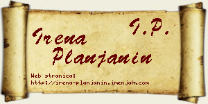 Irena Planjanin vizit kartica